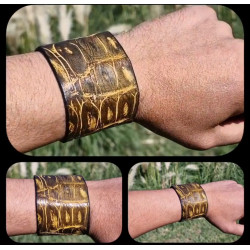 BRAZALETE PIEL COCODRILO