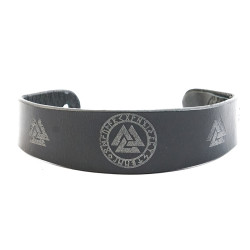 PULSERA VALKNUT PIEL VACA