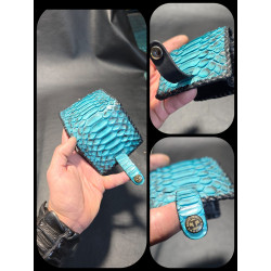 CARTERA BILLETERA PIEL SERPIENTE CON MONEDERO