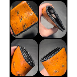 Sturgeon Leather Wallet Handcrafted in Spain | Tabarez